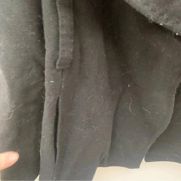 Ted Baker Black Virgin Wool Drape Wrap  Coat - Picture 12 of 14